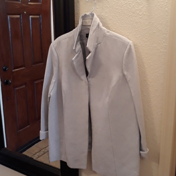 Sutton Studio Silk / Cotton Blue & White Blazer - Picture 1 of 8